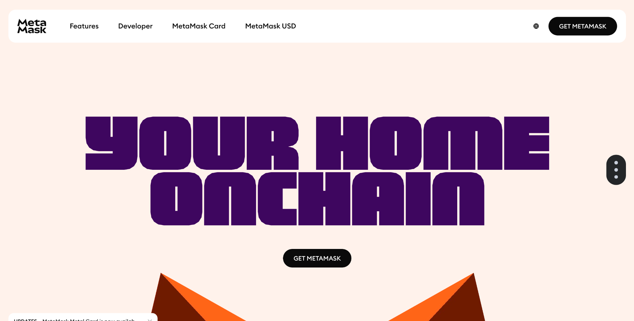MetaMask download page with Add to Chrome button